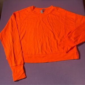 Sweaty Betty After Class Crop Sweatshirt Orange - Size Medium - Cropped Pullover